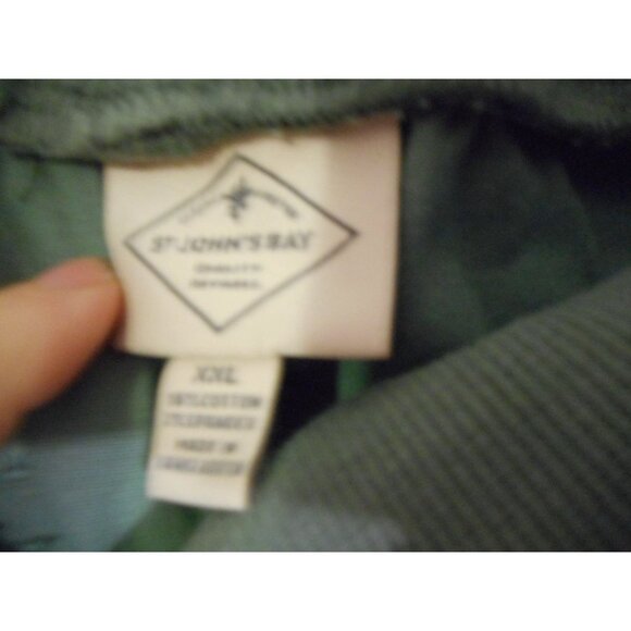 Casual Army Green Size XXL Casual Chino elastic waist / cuff cropped pants - Picture 4 of 5